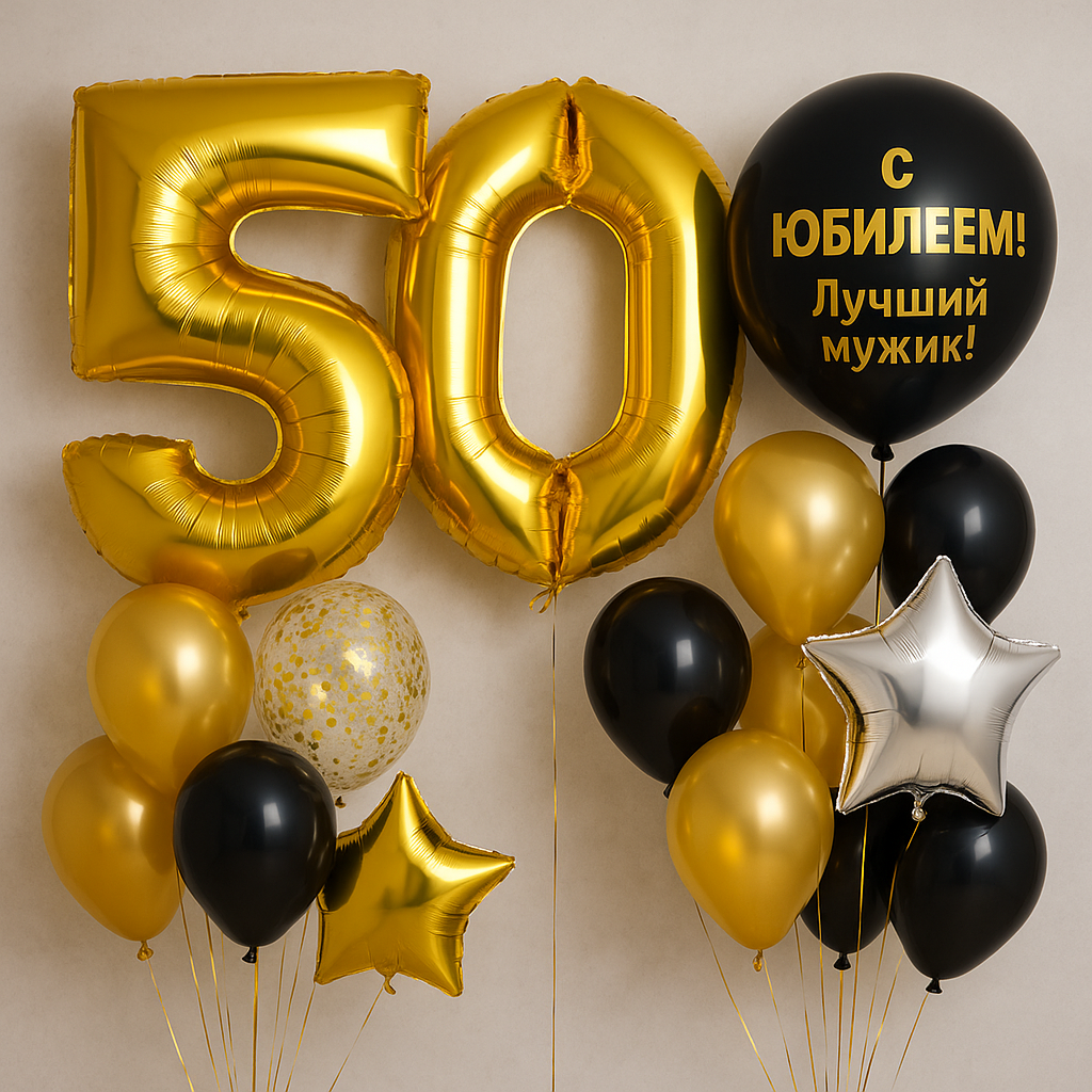 шарики на юбилей мужчине